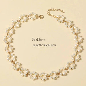 Ins Pearl Flower Clavicle Necklace ( UAE Delivery Time: 1-3 Days )