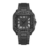 Straight European Hip Hop Diamond Quartz Wrist Watch  ( UAE Delivery Time: 1-3 Days )